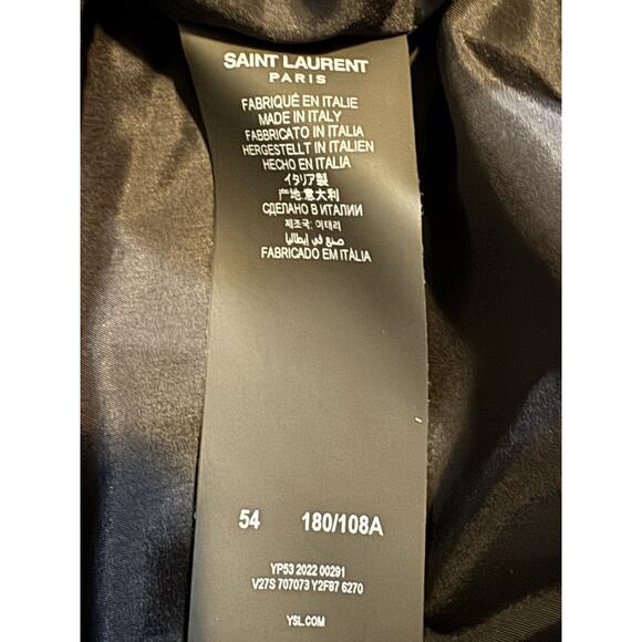 Saint Laurent Tonal Satin Jacket in Burgundy/Maroon - Picture 16 of 16